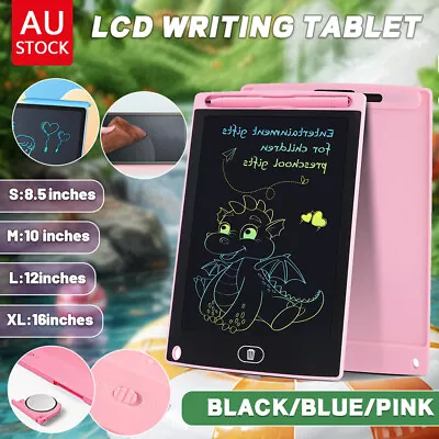 LCD Writing Tablet Electronic Drawing Notepad Doodle Board Kids Gift 10  12  16  • $9.99