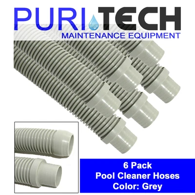 $29.23 • Buy 6 Pck Navigator Pool Vac Ultra Aquabug Pool Cleaner Vacuum Hose 48  Grey