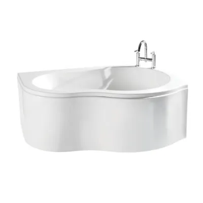 £409.99 • Buy White Modern Bathroom Right Hand Corner Bath Tub With Panel 1500mm X 1000mm