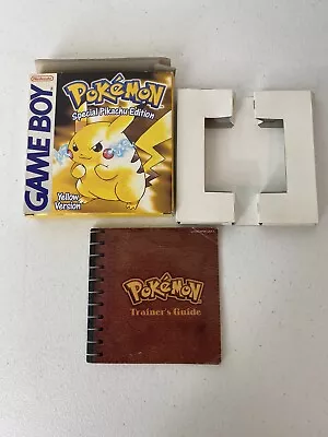 Pokémon Yellow Version (Game Boy 1999) Authentic European Box Variant & Manual • $149.98