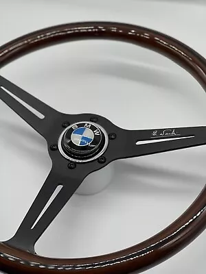 Steering Wheel Fits BMW E31 E32 E34 E36 Z3 92-98 350mm Wood Black Spoke  • $299