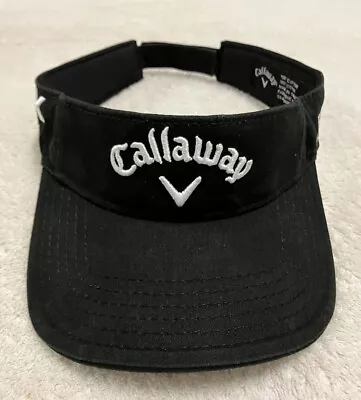 Callaway Hex Black Tour X Hot Odyssey Golf Visor - Black Embroidered Adjustable • $29.99