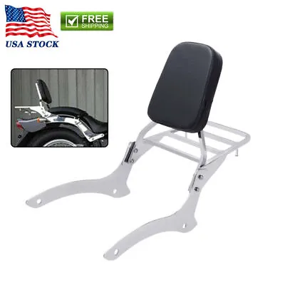 Backrest Sissy Bar+Luggage Rack Fit For Yamaha Dragstar V Star 1100 2000-2011 • $77.55