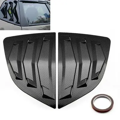 Car 2×Decorate Hood Vent Scoop Air Flow Intake Louver Bonnet Cover Carbon Fiber • $42.29