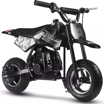 MotoTec Kids Mini Gas Dirt Bike Supermoto Motorcycle 50cc 2-Stroke - Black • $299