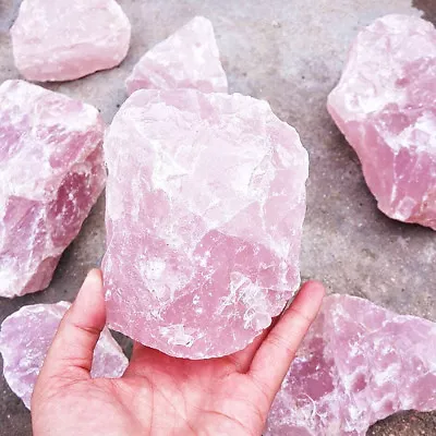 Natural Pink/Rose Quartz Crystal Stone Rock Mineral Healing Specimen Collectible • £2.93