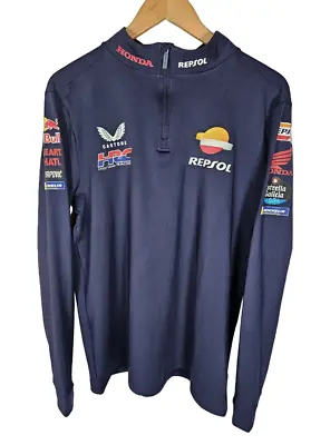 Mens Castore Repsol Honda HRC Team Quarter Zip Top 2023 Moto GP Size Small • £9.99