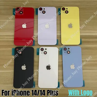 For IPhone 14/iPhone 14 Plus Back Glass Replacement Big Cam Hole Rear Cover Lot • $12.73