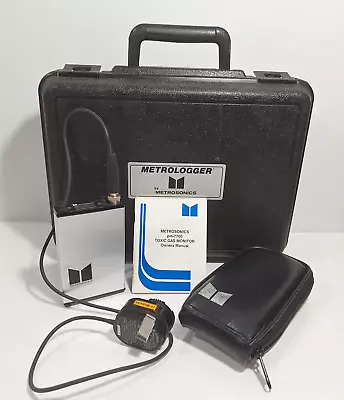 Metrosonics PM-7700 Personal Toxic Gas Monitor Metrologger W/ Case Manual Pouch • $39.99