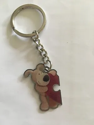 Dog Holding Half Of A Heart Enamel Key Ring Fob Chain • £1.99