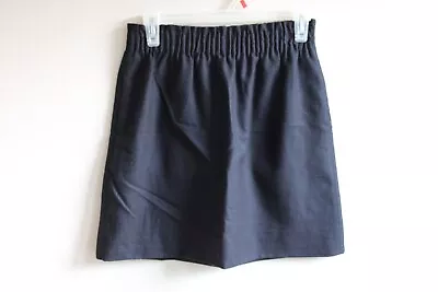 J. Crew 0 Black City Mini Ruffle Wool Stretch PaperBag Elastic Waist Skirt 90289 • $31