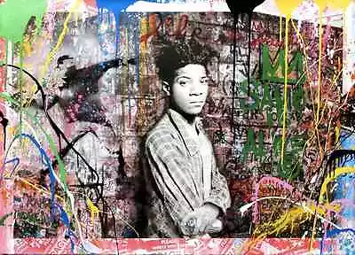 A - Mr Brainwash - Original - 1/1 - Samo Is Alive - Rare Mixed Media - Basquiat • $12420