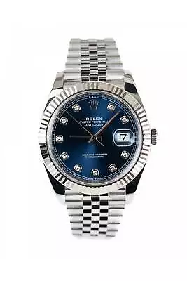 Rolex Datejust 41 126334 Blue Diamond Dial Jubilee Strap Mens Watch 2021 Fullset • £11950