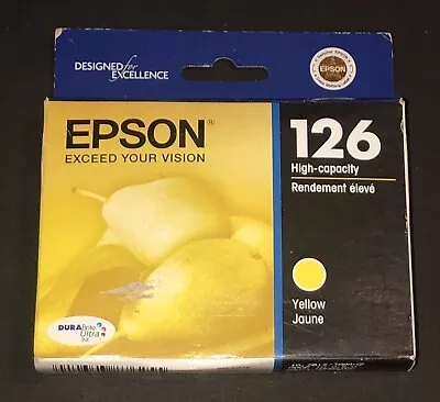 Genuine Epson 126 Yellow Ink Cartridge Exp 2016 New Sealed • $8.99