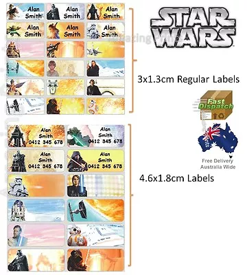 $3.99 • Buy Star Wars Vinyl Personalised Name Label Sticker School Book Boy Tag Custom Child