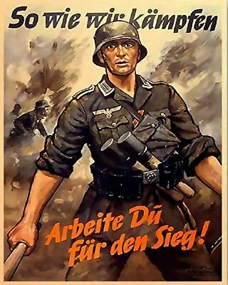 WW2 German Army Aged Metal Sign Army Reenactor Second World War GAP101 • £4.99