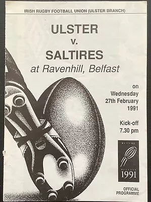 1991 ULSTER (Northern Ireland) V SCOTTISH SALTIRES (Scotland) Programme • £3.99