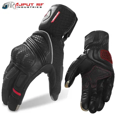 Motorcycle Racing Touchscreen Leather Gloves Men Women Motorbike Riding Gloves • $25.99
