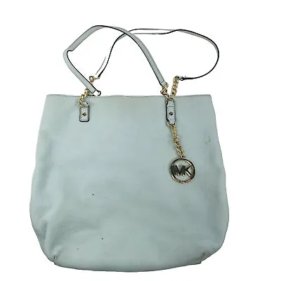Michael Kors Aqua Glitter Leather Shoulder Bag Purse With Gold Tone Hardware • $39.99