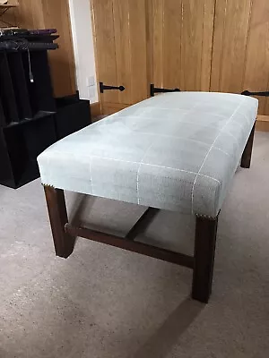 Newly Professionally Upholstered Oak Framed Ottoman Stool 114cm X 56cm X 31cm • £50