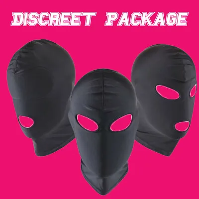 £3.83 • Buy Fetish Open Mouth Hood Gimp Face Mask Head Bondage Adult Cosplay Mask BDSM