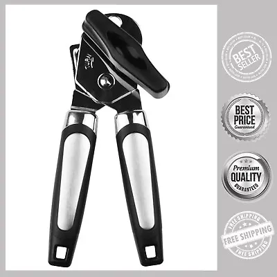 Heavy Duty Stainless Steel Tin Can Opener Cutter Easy Comfy Handle Grip Kitchen • £5.99