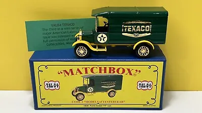 Matchbox Models Of Yesteryear Code 2  1930 Ford Model Tt Van 'texaco' Green Mib • £34.95