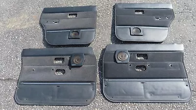 Volvo 240 Black Door Panels Set Of 4 Panels Power Windows W/ Speakers + Grills • $200