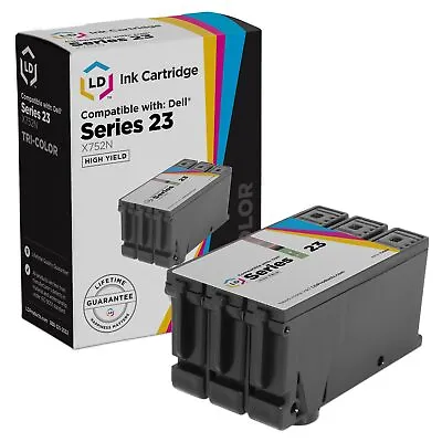 $8.99 • Buy LD X752N T108N 330-5257 Color HY Ink Cartridge For Dell Series 23 V515w Printer