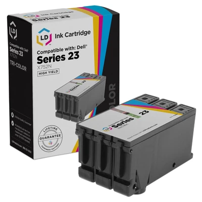 $8.99 • Buy LD X752N T108N 330-5257 Color HY Ink Cartridge For Dell Series 23 V515w Printer