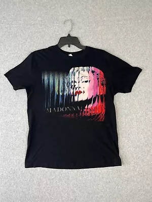 Madonna Shirt Adult Medium Black The MDNA Concert Tour Shirt Pop EDM Music • $28.87