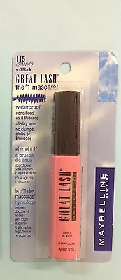 Maybelline Great Lash WP Mascara Soft Black #115 NEW. • $16.96