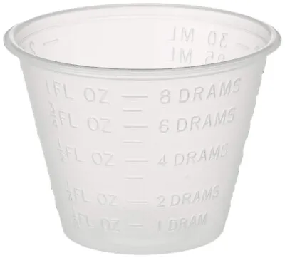 100 Plastic 1 Oz. Graduated Medicine Cups Latex Free Non-Sterile 1 Pack Of 100 • $6.29