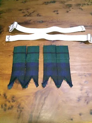 Scottish Clans Kilt Hose Sock Flashes Garter Clan Keith Tartan • £15