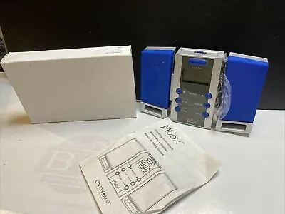 $14 • Buy Mbox Mini Boom Box Alarm Clock Radio R16 101873 Blue 6 1/4 L X 4 H X1 W **
