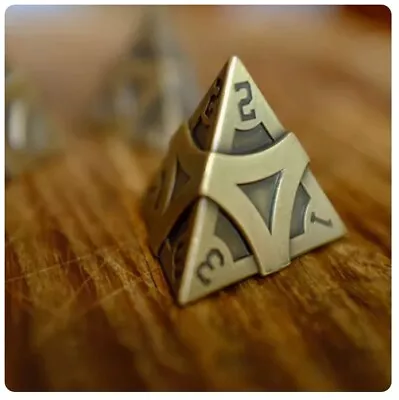 Brass Four Sided Dice D4 For Casino Party Home Board Handmade Playing Game Props • $30.42