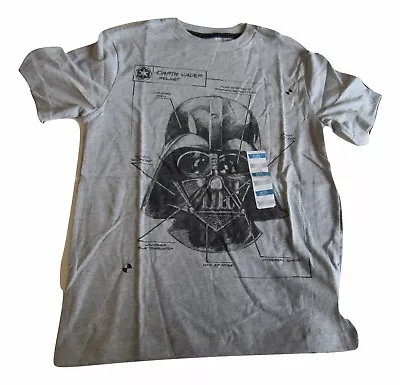 Old Navy Star Wars Darth Vader Helmet Boys Shirt Gray Medium (8) • £12.01