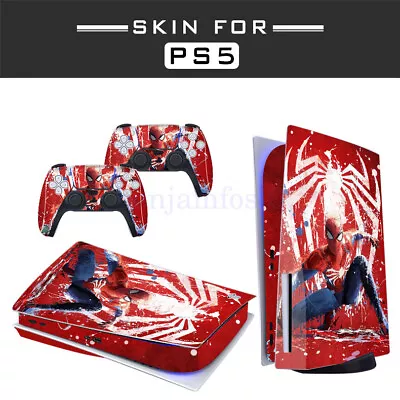$25.02 • Buy ☑Skin For PS5 PlayStation 5 Disc Version Console Controller Vinyl Wrap Sticker