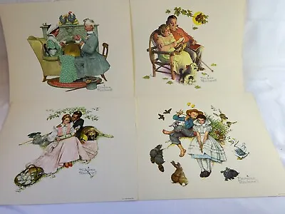 Norman Rockwell Set Of 4 “Young Love” Embossed 13  X 11  Prints (young To Old) • $25.04