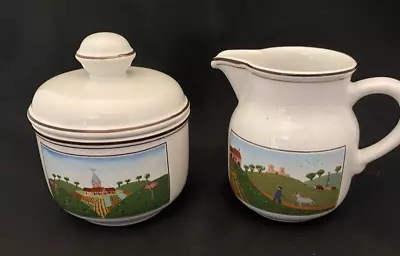 Villeroy And Boch Design Naif Covered Sugar And Creamer Luxembourg • $29.99
