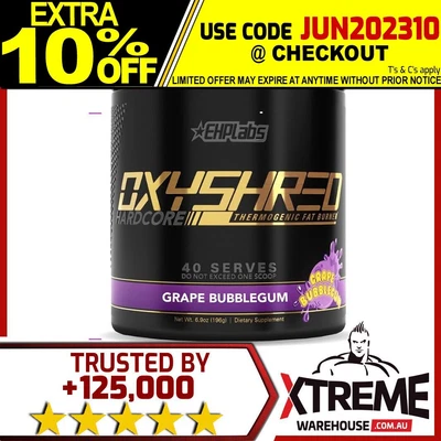 $61.95 • Buy Ehplabs Oxyshred Hardcore 40srv //  Thermo Fatburner Oxy Shred Stronger Zero