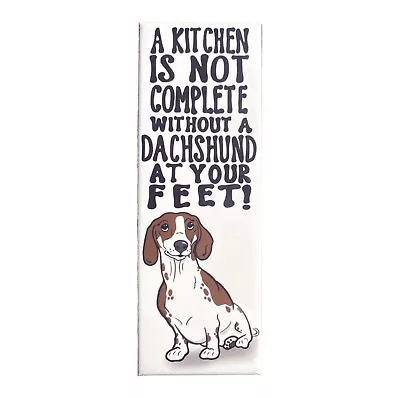 Brown Piebald Dachshund Wiener Dog Magnet Gift Collectible Kitchen Decor Gift • $9