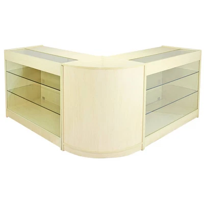 £549.99 • Buy Shop Counter Retail Maple Shelves Storage Display Cabinet Showcase Glass Horizon