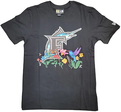 Men's New Era Black MLB Florida Marlins Blooming T-Shirt • $22.95