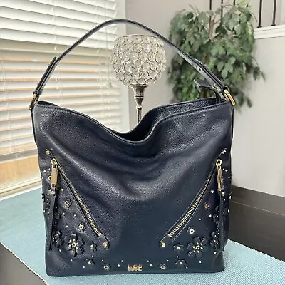 Michael Kors Hobo Shoulder Leather Bag Navy • $100