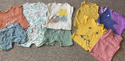 £4.99 • Buy Next 6-9 Month Boys Or Unisex 10x Piece Bundle - Tops, Shorts Matching Sets