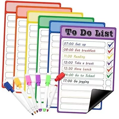  6 Pieces Magnetic To Do List Chart For Kids Magnetic Dry Erase Chore Chart  • $29.85