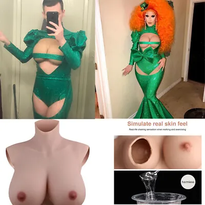 Silicone Breast Forms C-G Cup Fake Boobs Breastplates Drag Queen Crossdresser • $96.90