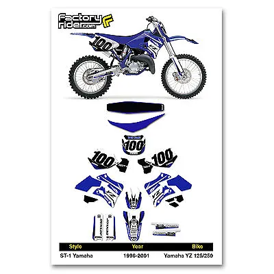 1996-2001 YAMAHA YZ 125-250 Graphics Kit Seat Cover Motocross Graphics Enjoy ST1 • $124.99