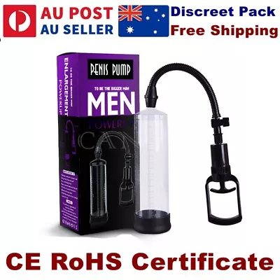 Penis Pump Sleeve Enlarger Vacuum Stretcher Cylinder Enlargement Pump Extender • $19.86